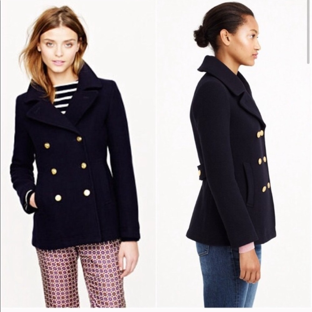 J Crew Majesty Peacoat Navy Blue - Size 2
